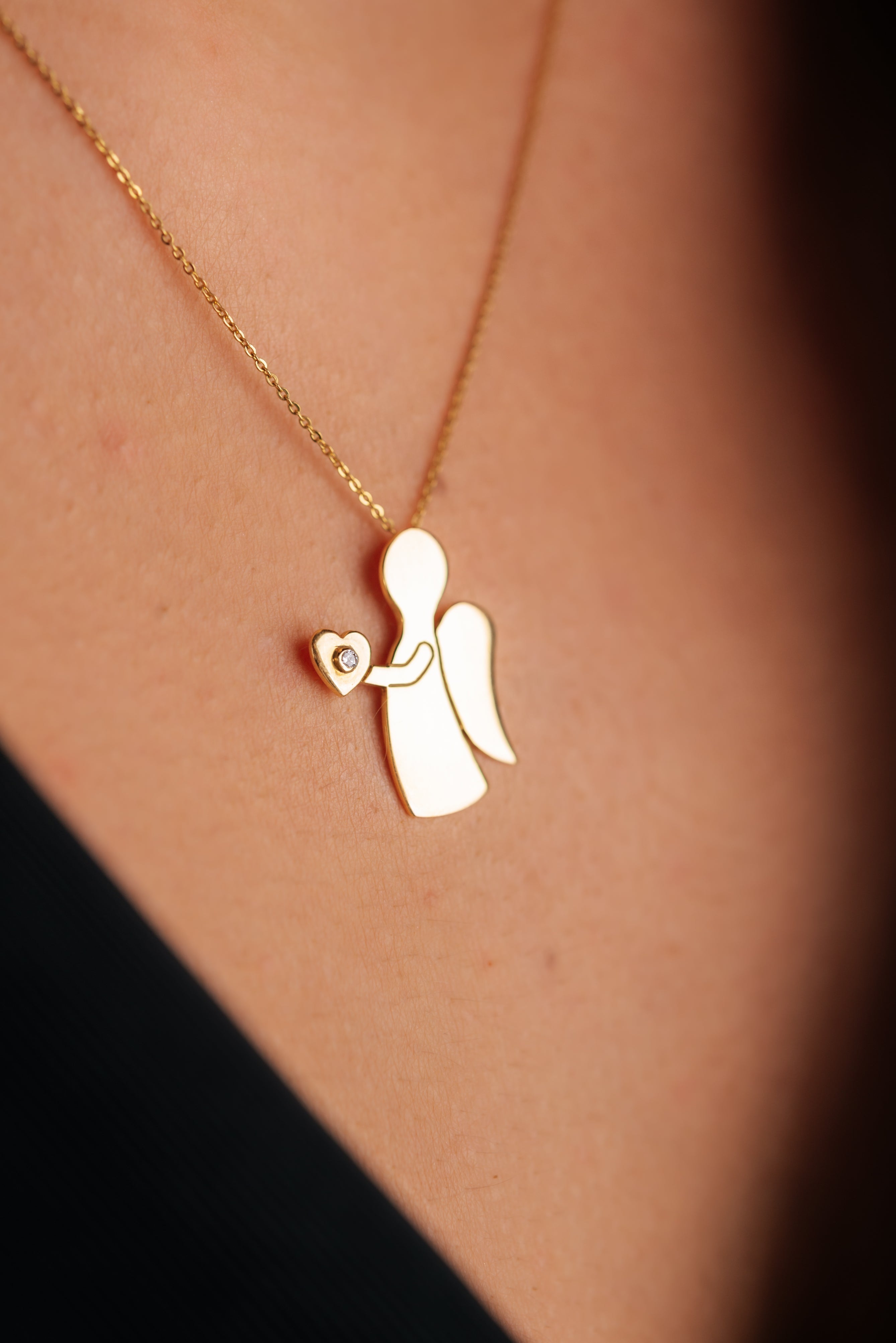 COLIER LDNA0125 DIN AUR GALBEN 14K CU DIAMANT - Bijuterii LA ROSA - Verighete si Inele de Logodna, bijuterii cu diamante