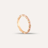 Inel din aur roz 18k cu diamante si email roz - Bijuterii LA ROSA