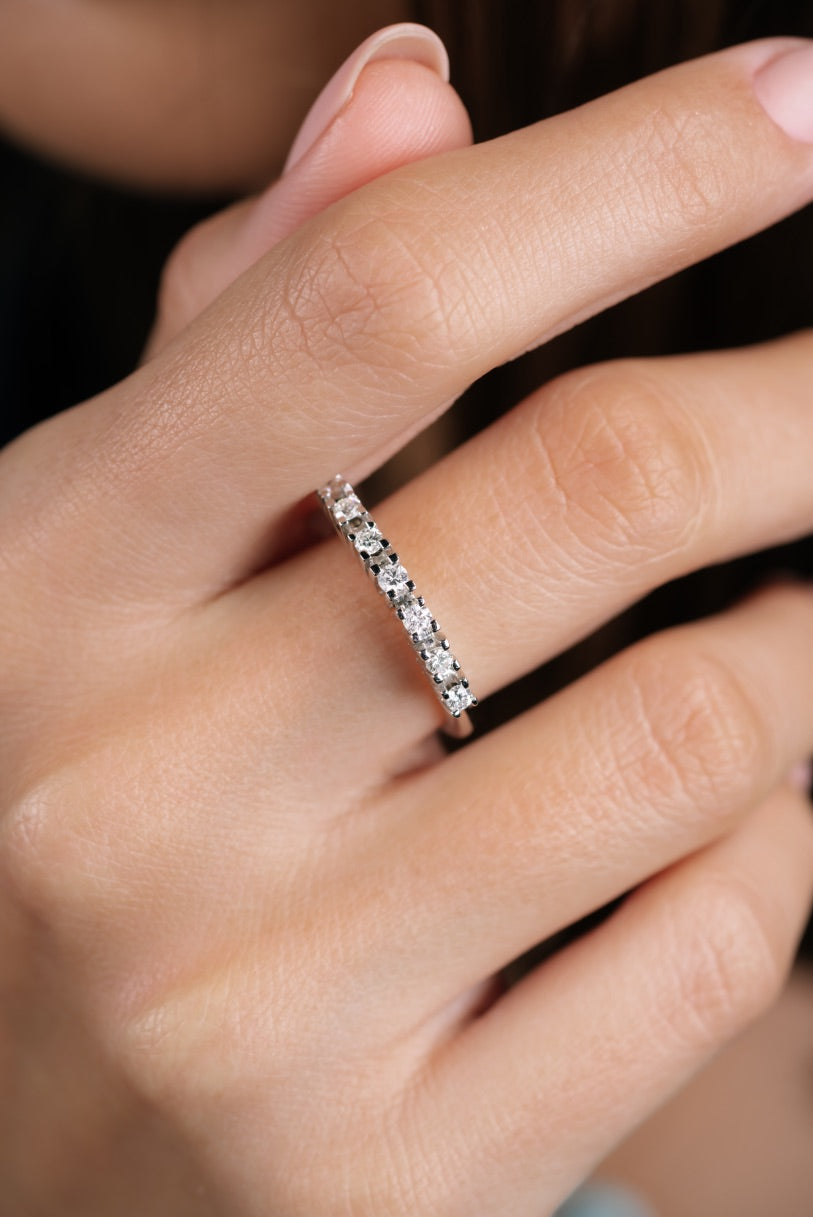 Inel LR00099 din aur alb 18k cu diamante - Bijuterii LA ROSA