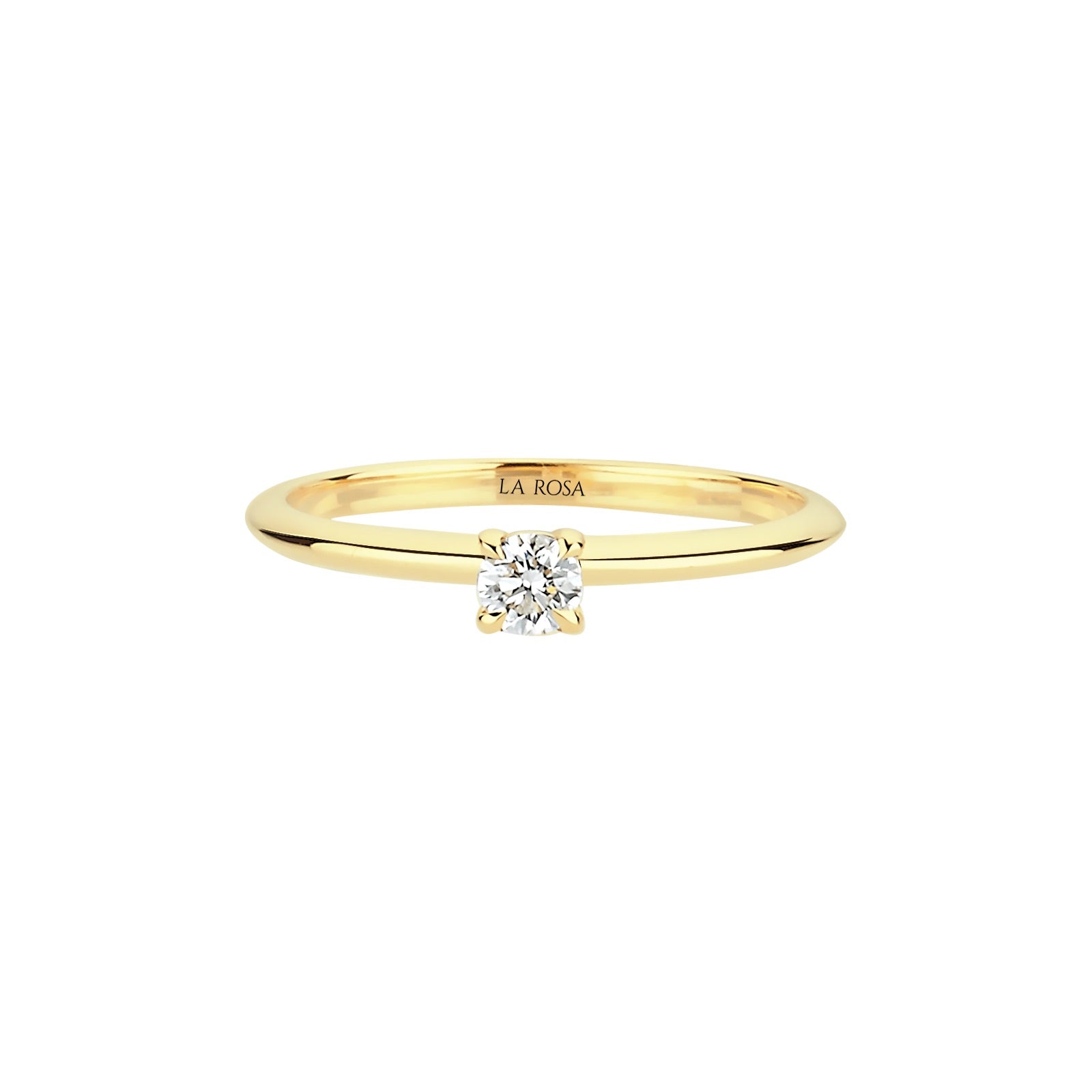 INEL R0013 DIN AUR GALBEN 14K CU DIAMANT - Bijuterii LA ROSA