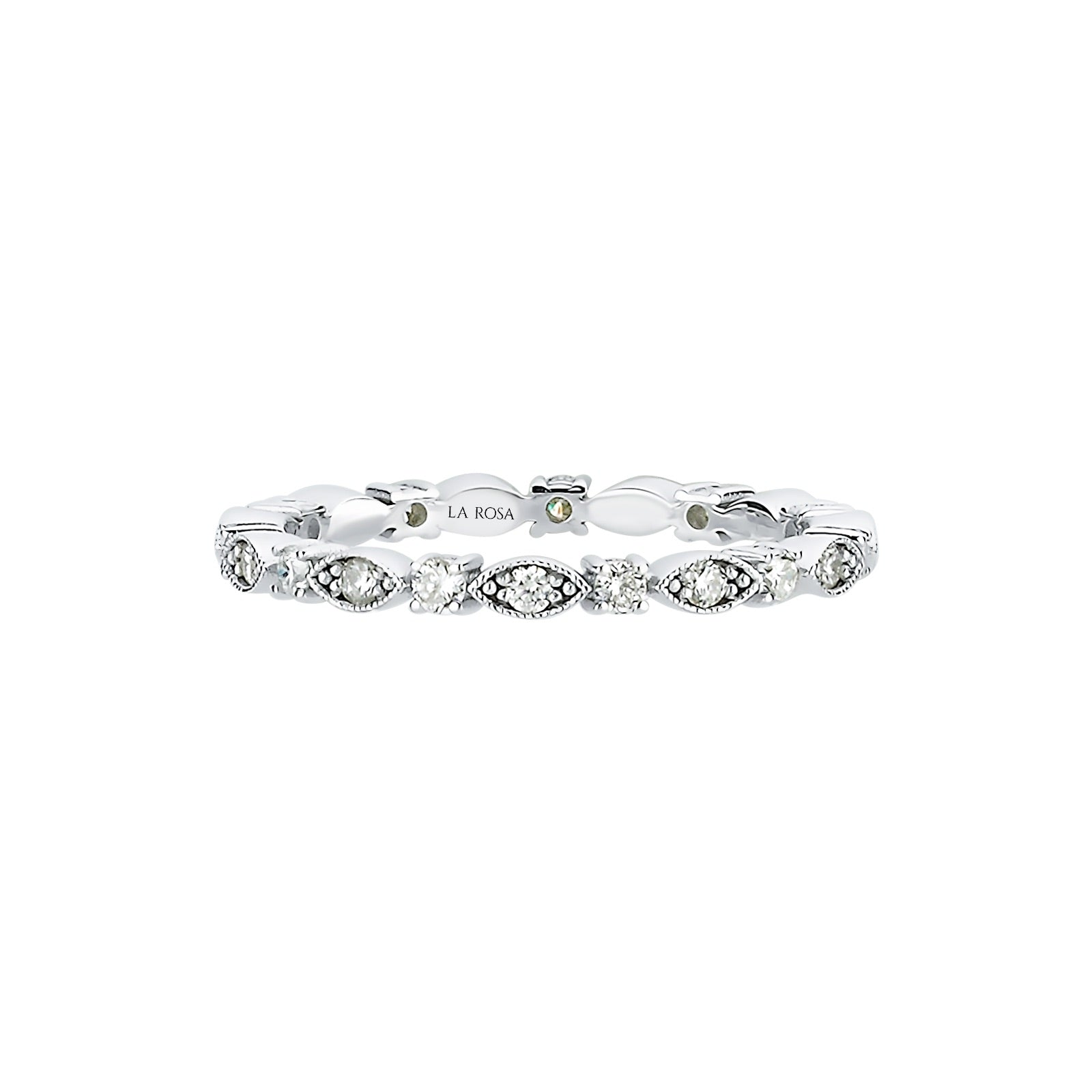INEL R0017 DIN AUR ALB 14K CU DIAMANTE - Bijuterii LA ROSA