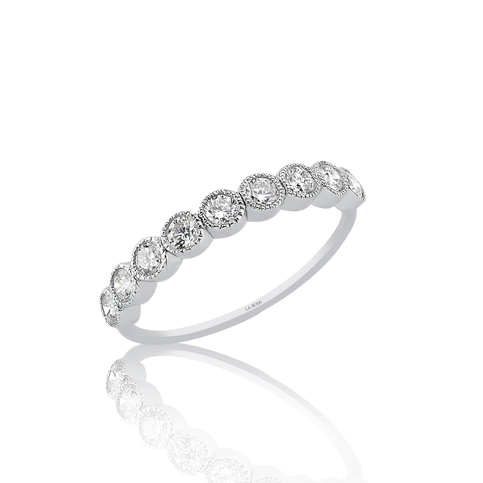 INEL R004241 DIN AUR ALB 14K FORMA ROTUNDA CU DIAMANTE - Bijuterii LA ROSA