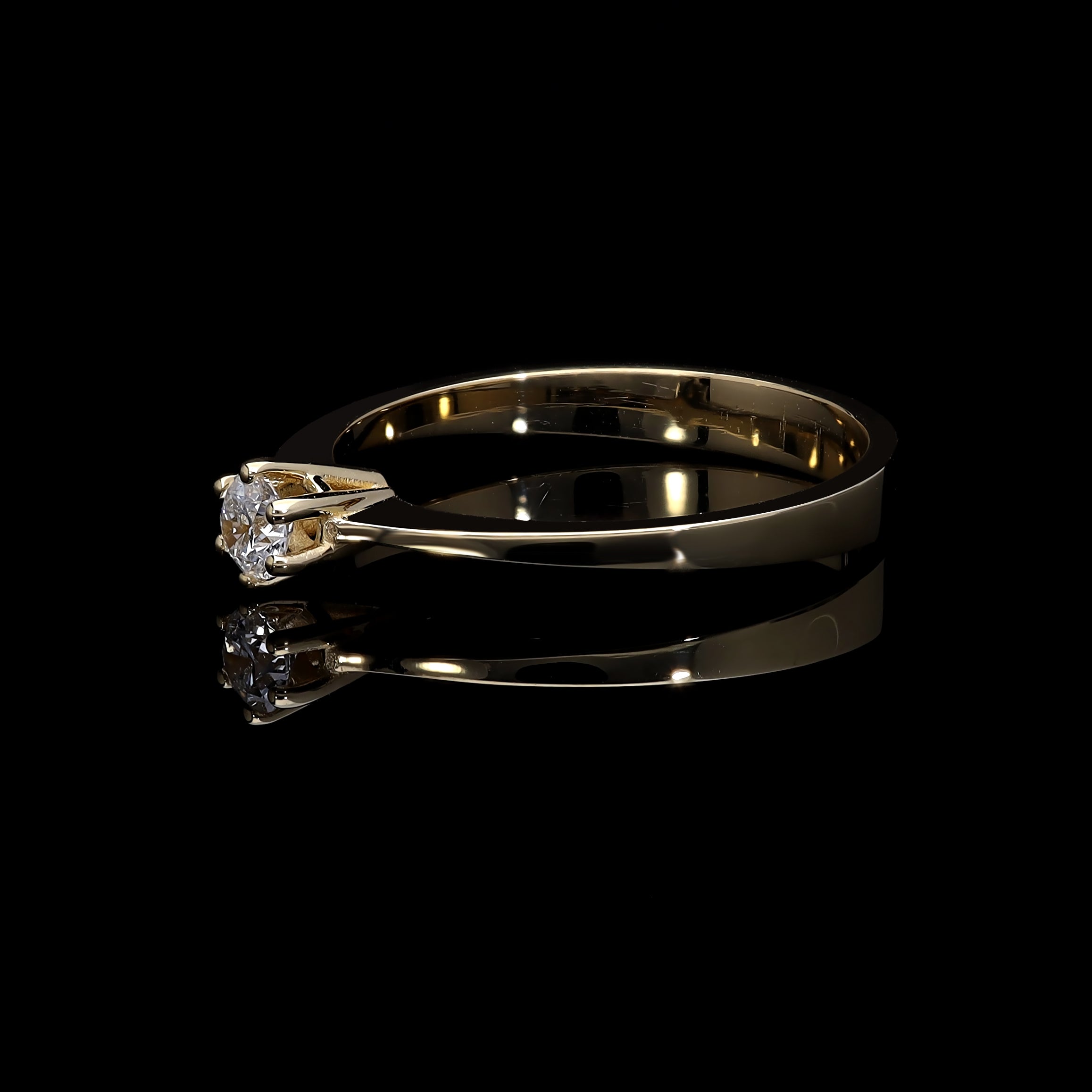 Inel de logodna LDR0295 din aur alb 18k cu diamant - Bijuterii LA ROSA - Verighete si Inele de Logodna, bijuterii cu diamante