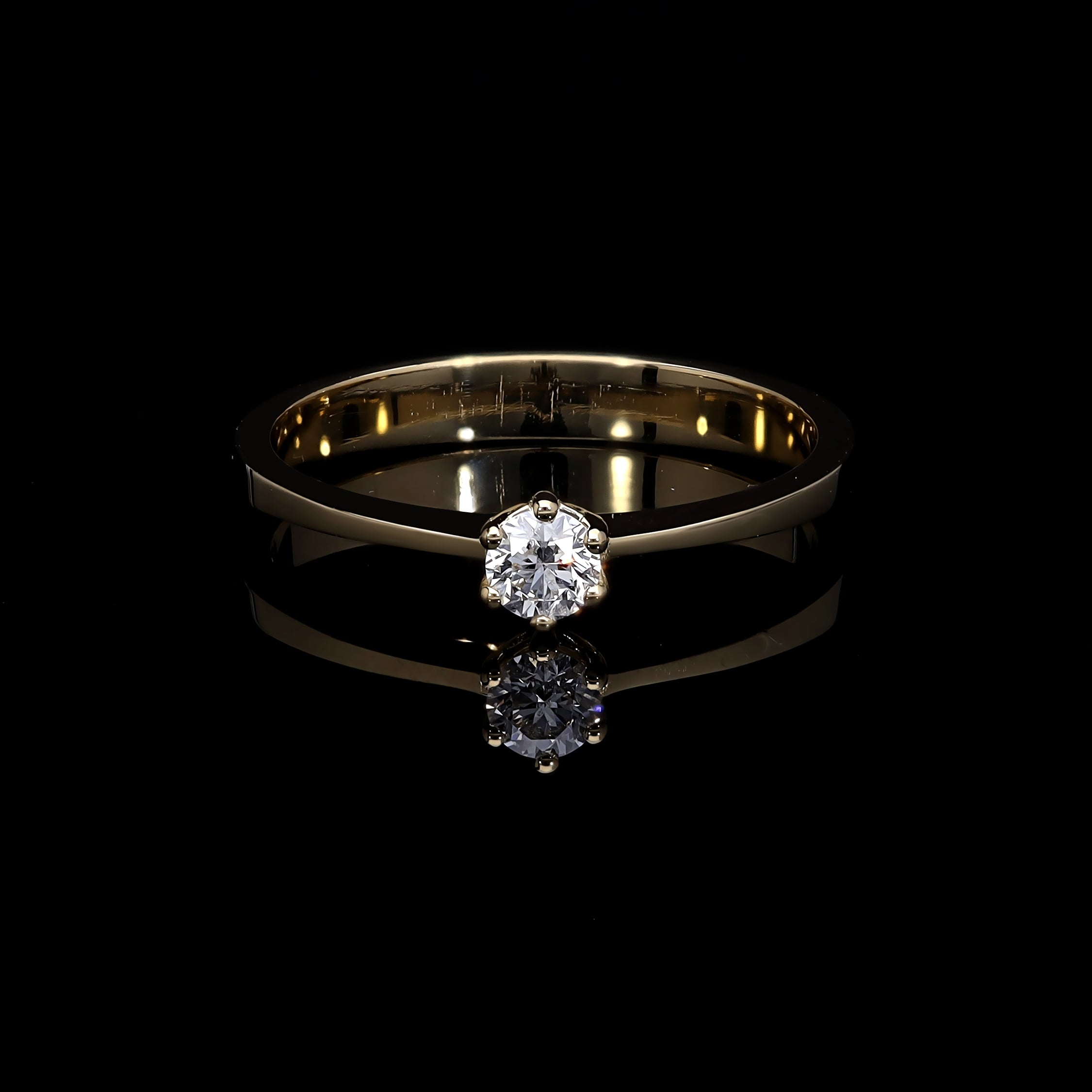 Inel de logodna LDR0295 din aur alb 18k cu diamant - Bijuterii LA ROSA - Verighete si Inele de Logodna, bijuterii cu diamante