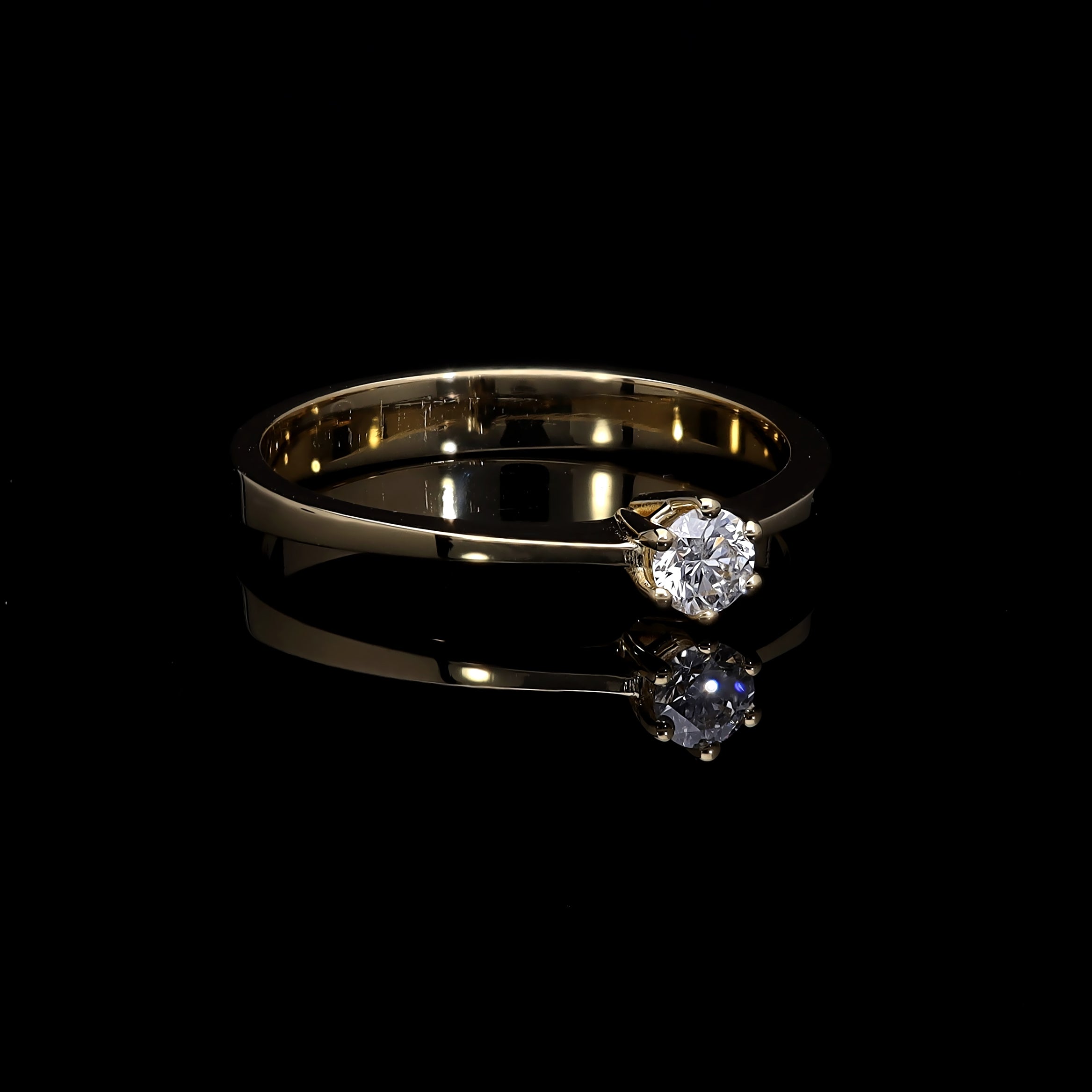 Inel de logodna LDR0295 din aur alb 18k cu diamant - Bijuterii LA ROSA - Verighete si Inele de Logodna, bijuterii cu diamante