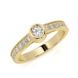 Inel de logodna LRY208 din aur alb 18k cu diamante - Bijuterii LA ROSA - Verighete si Inele de Logodna, bijuterii cu diamante