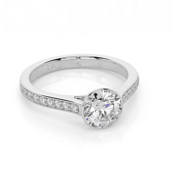 Inel de logodna PARTHENON din aur alb 18k cu diamante - Bijuterii LA ROSA - Verighete si Inele de Logodna, bijuterii cu diamante