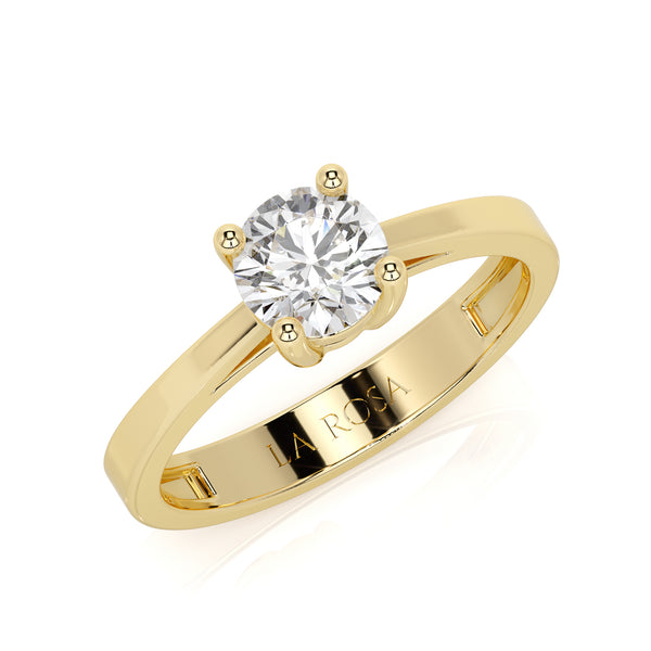 Inel de logodna SAGARA din aur galben 18k cu diamant - Bijuterii LA ROSA