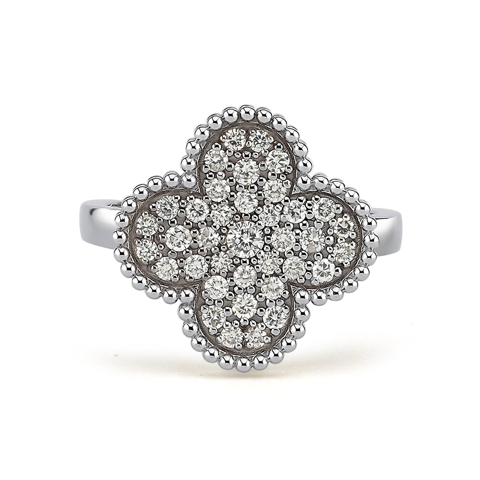 Inel NS0025RS din aur alb 14k cu diamante - Bijuterii LA ROSA