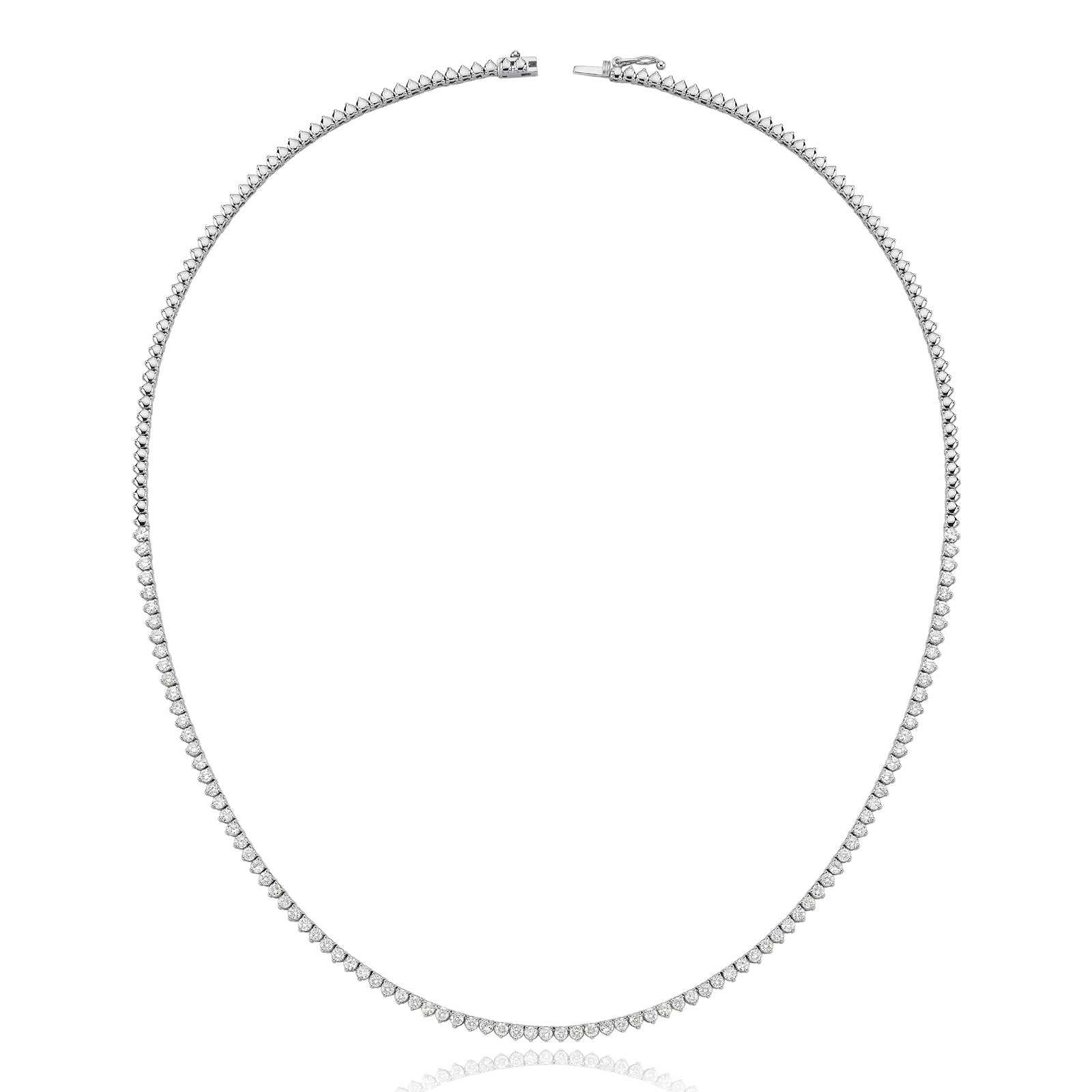 Colier Tennis TN0001K din aur alb 14k cu diamante - Bijuterii LA ROSA