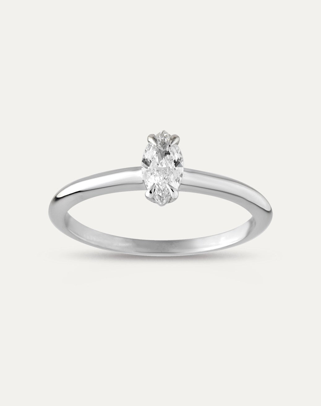 INEL YZ34514 DIN AUR ALB 18K CU DIAMANT MARQUISE - Bijuterii LA ROSA