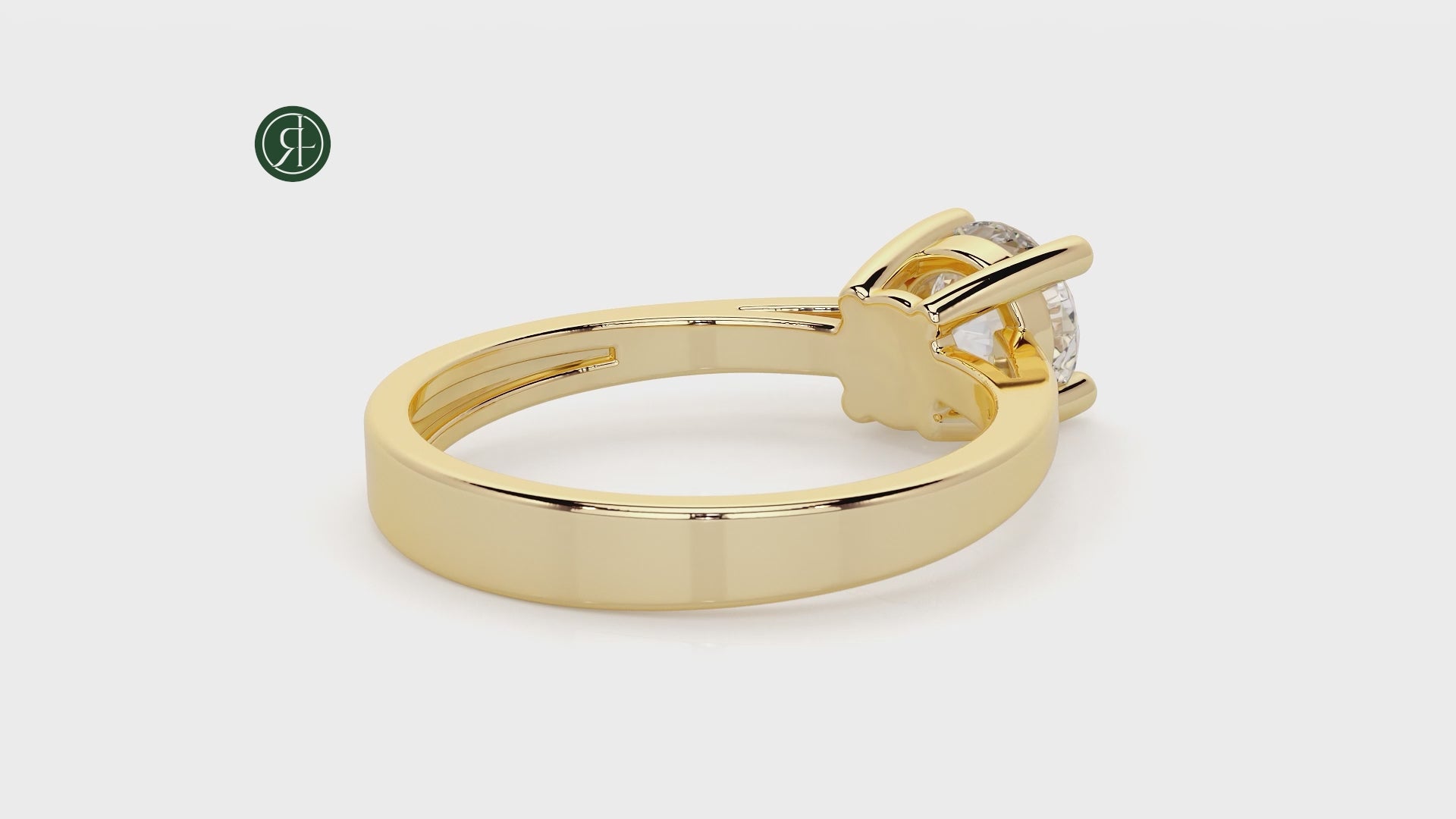 Inel de logodna SAGARA din aur galben 18k cu diamant