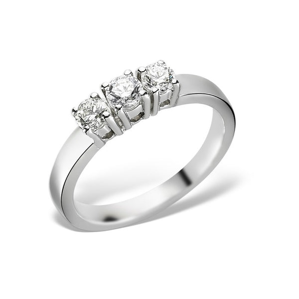 Inel de logodna LR00051 din aur alb 18k cu diamante - Bijuterii LA ROSA
