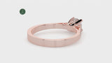 Inel de logodna LDR0203 din aur roz 18k cu diamante