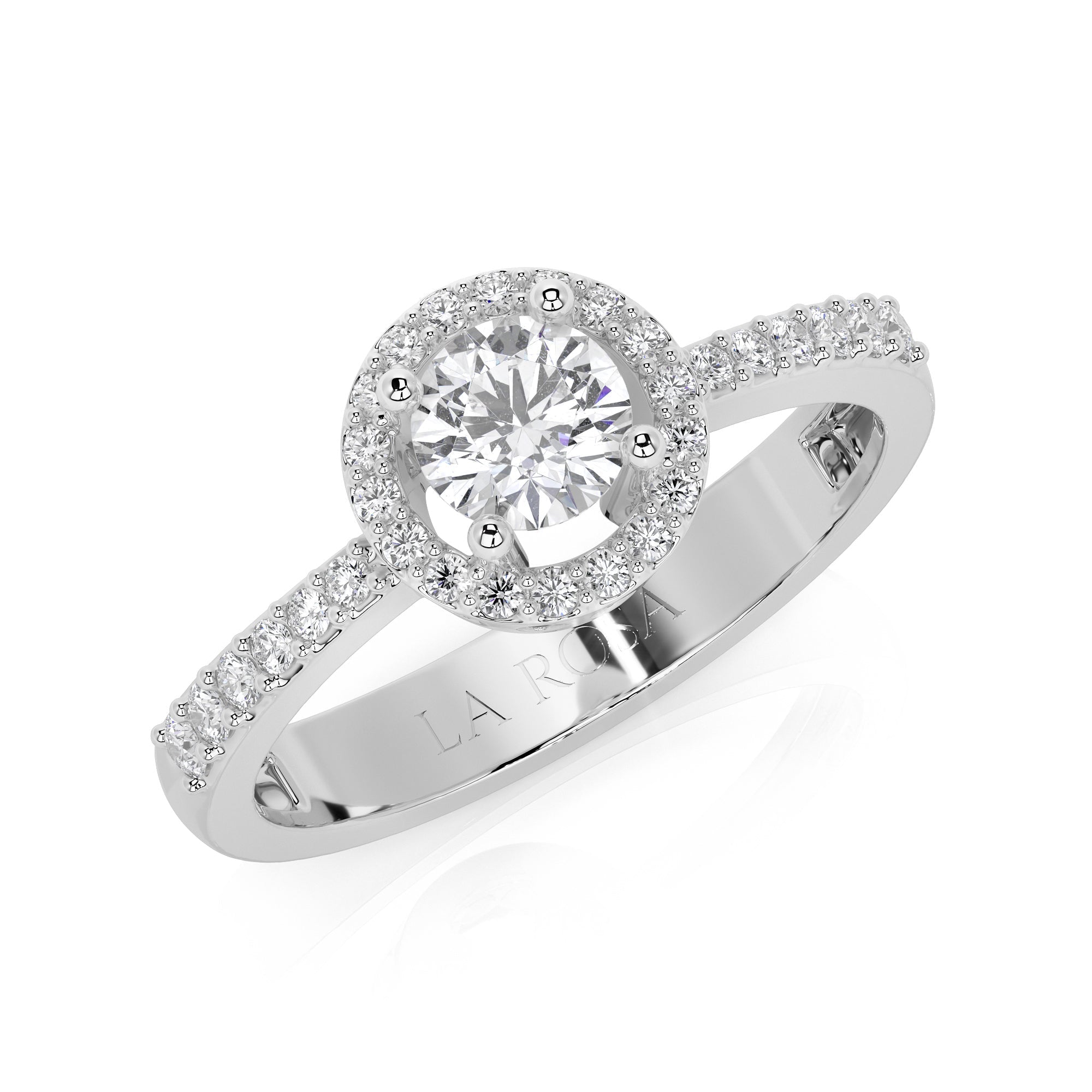 Inel de logodna LGRA1348 din aur alb 18k cu diamante - Bijuterii LA ROSA - Verighete si Inele de Logodna, bijuterii cu diamante