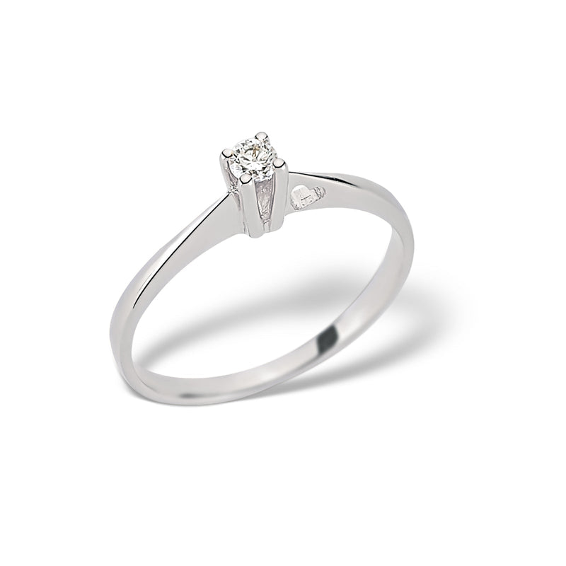 Inel de logodna LDR0251 din aur roz 18k cu diamant - Bijuterii LA ROSA