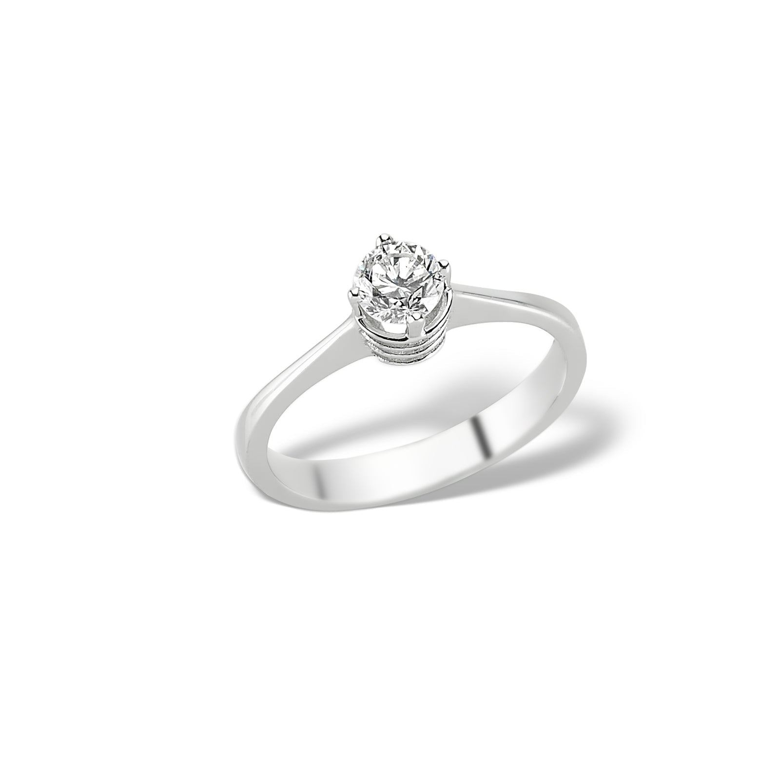 INEL DE LOGODNA LDR1037 DIN AUR ALB 18K CU DIAMANT - Bijuterii LA ROSA