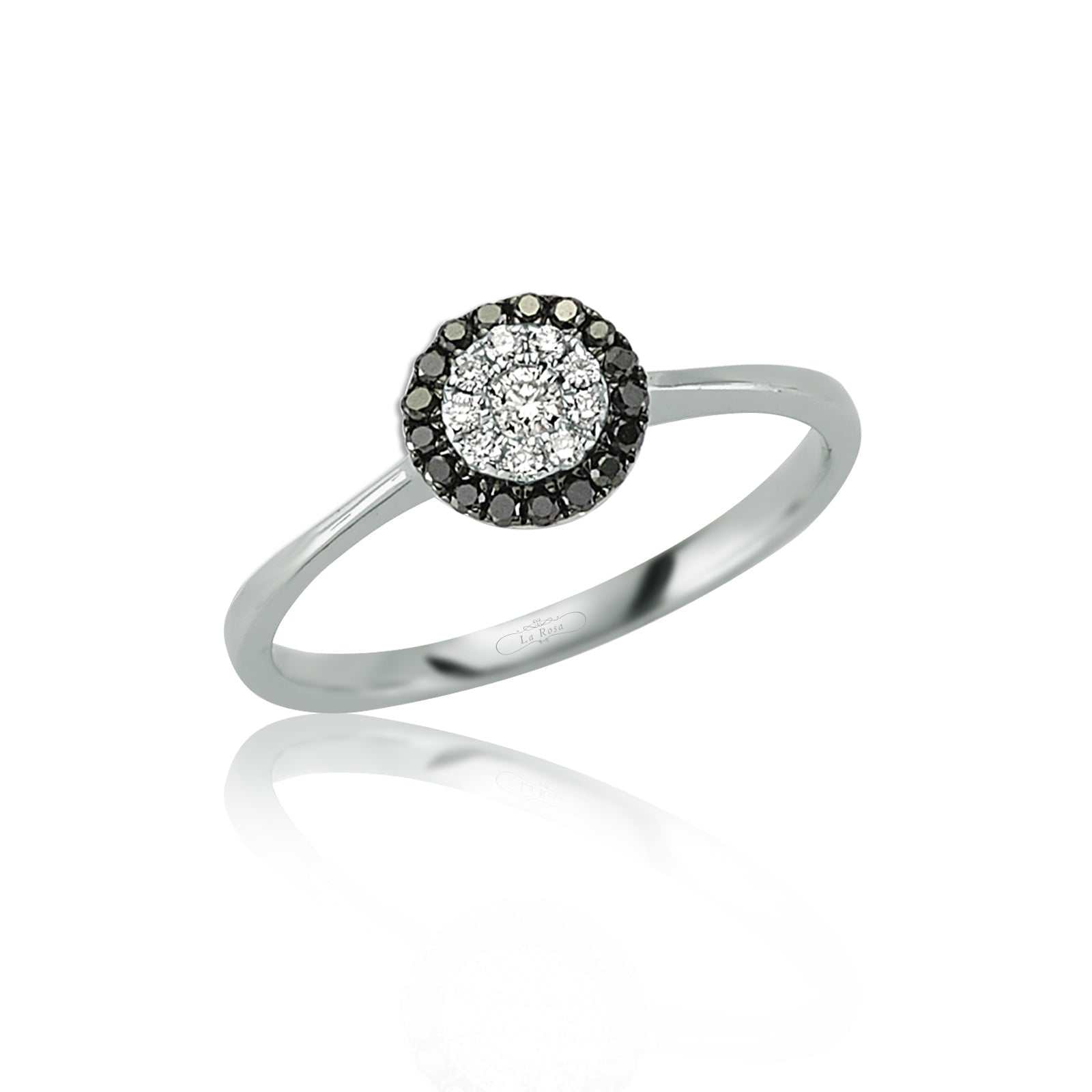 Inel LDRA1491 DIN AUR ALB 14K FORMA ROTUNDA CU DIAMANTE - Bijuterii LA ROSA