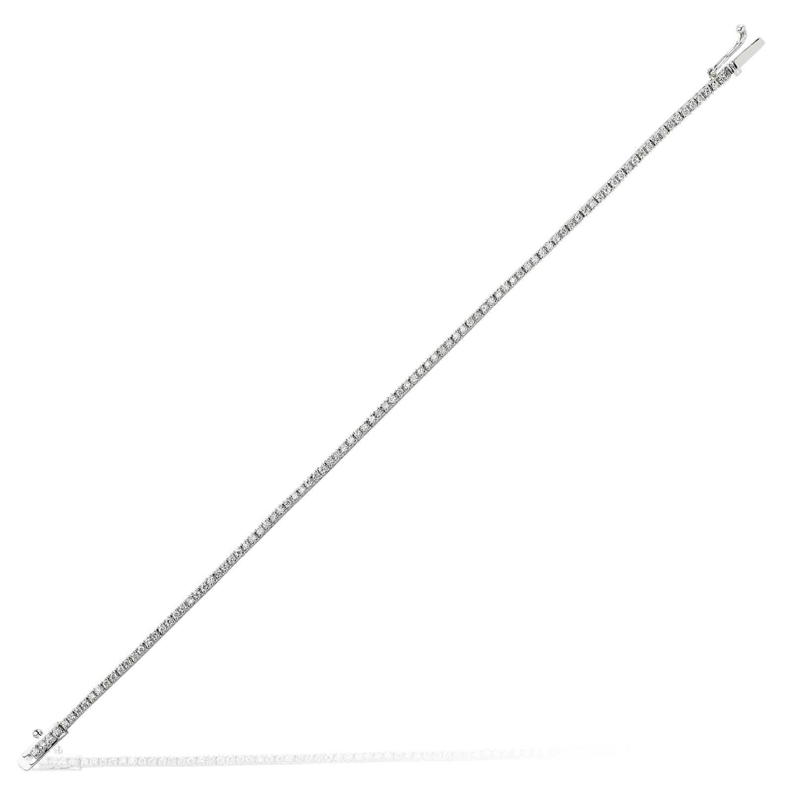 Bratara Tennis LDB0001 din aur alb 14k cu diamante - Bijuterii LA ROSA