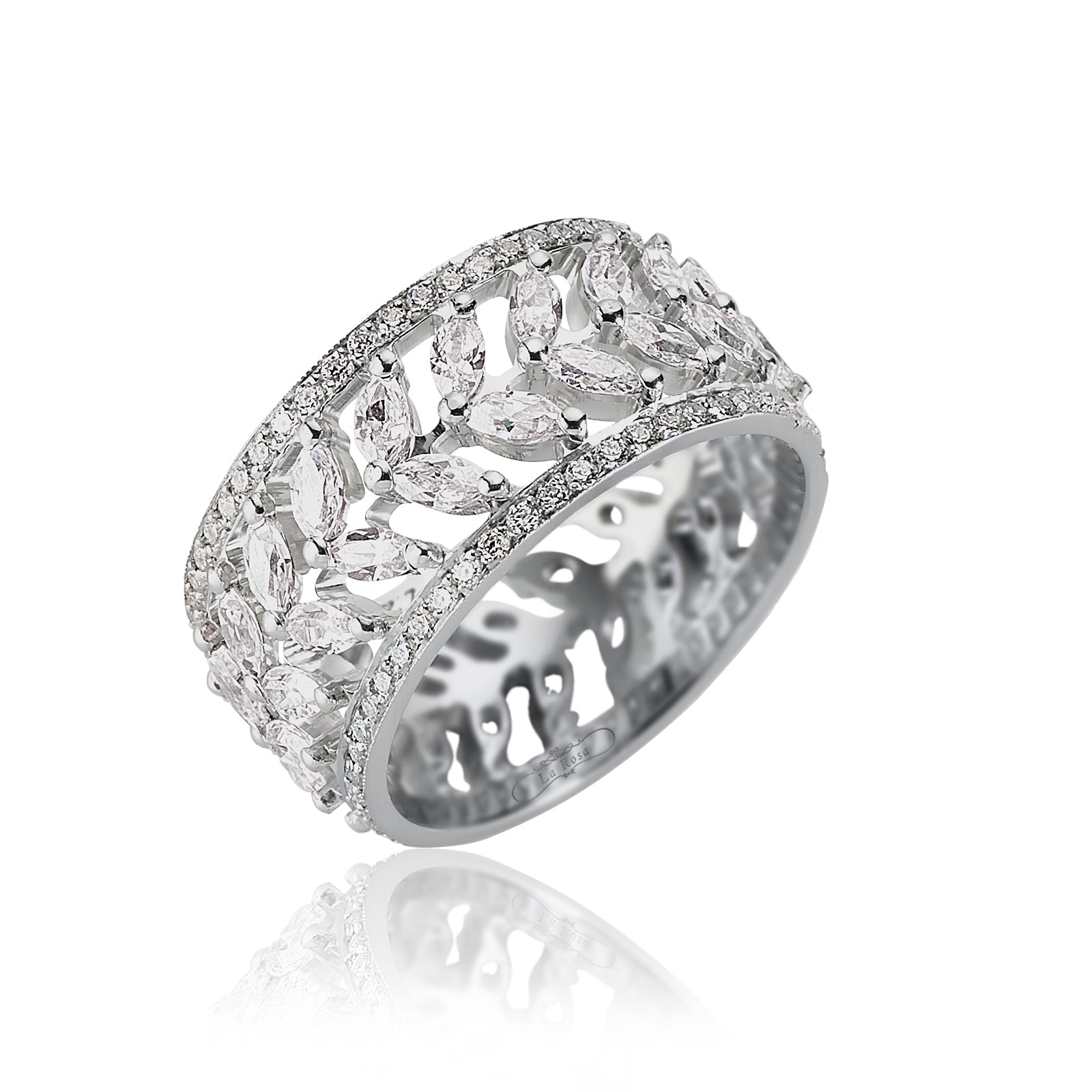 INEL LRHC002 DIN AUR ALB 18K CU DIAMANTE - Bijuterii LA ROSA