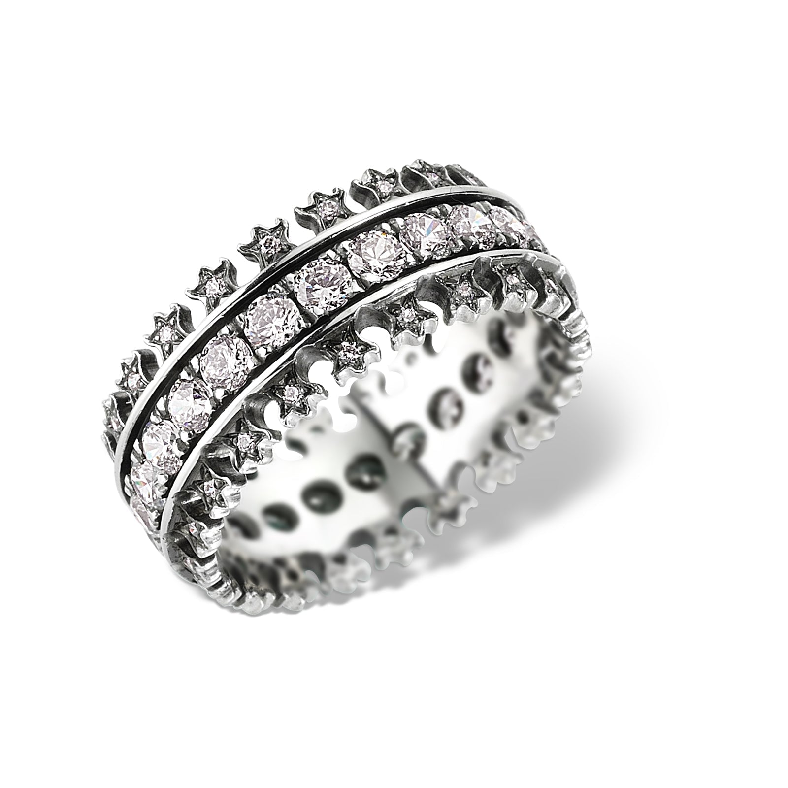INEL LRHC004 DIN AUR ALB 18K CU DIAMANTE - Bijuterii LA ROSA