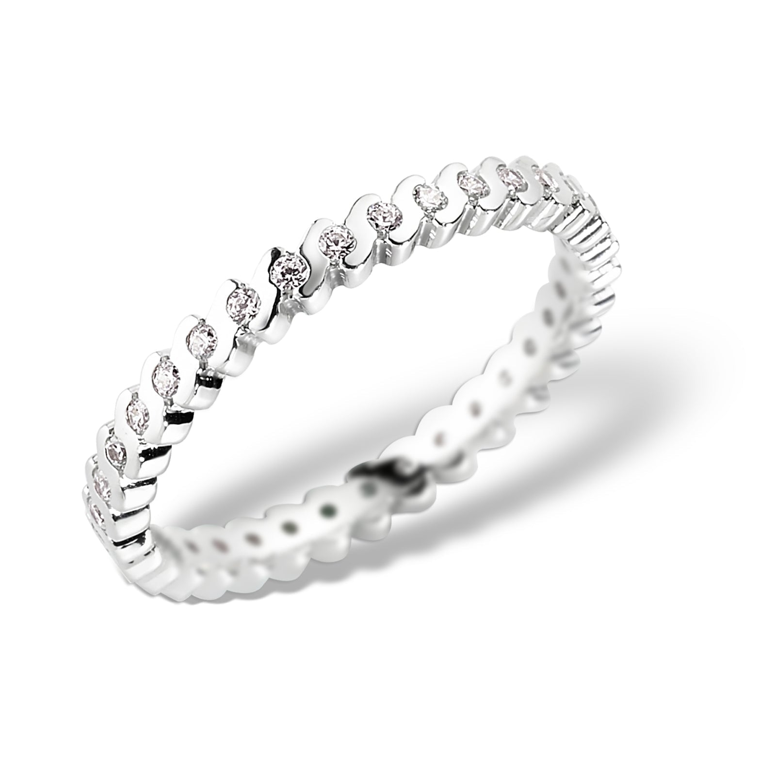 INEL LRHC009 DIN AUR ALB 18K CU DIAMANTE - Bijuterii LA ROSA
