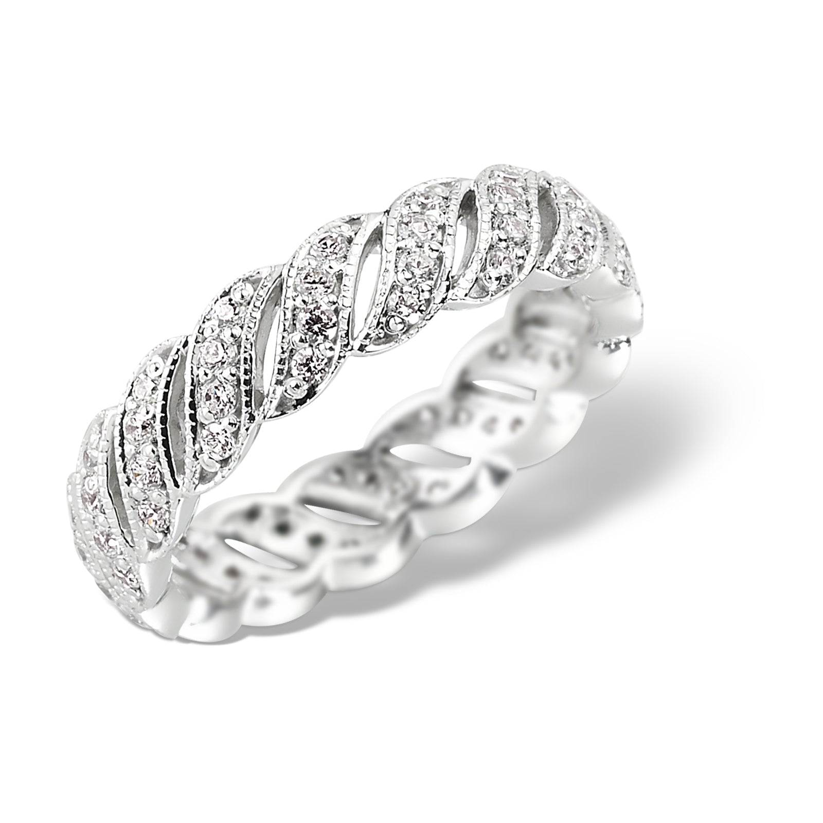 INEL LRHC012 DIN AUR ALB 18K CU DIAMANTE - Bijuterii LA ROSA
