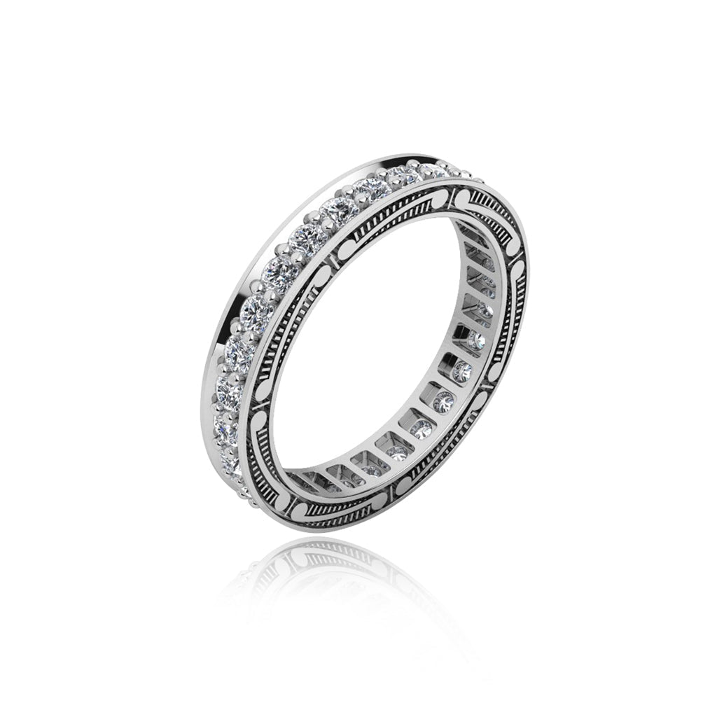INEL LRHC013 DIN AUR ALB 18K CU DIAMANTE - Bijuterii LA ROSA