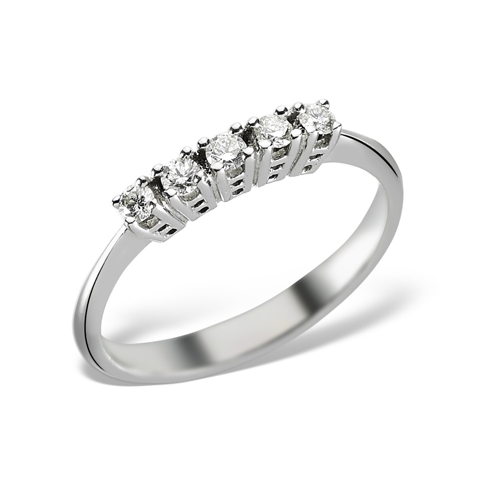 Inel LR00054 din aur alb 18k cu diamante forma rotunda - Bijuterii LA ROSA
