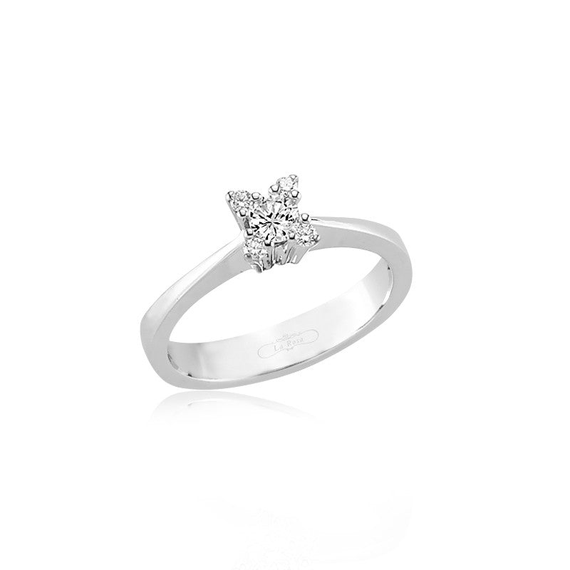 Inel de logodna LRY193 din aur roz 18k cu diamante - Bijuterii LA ROSA