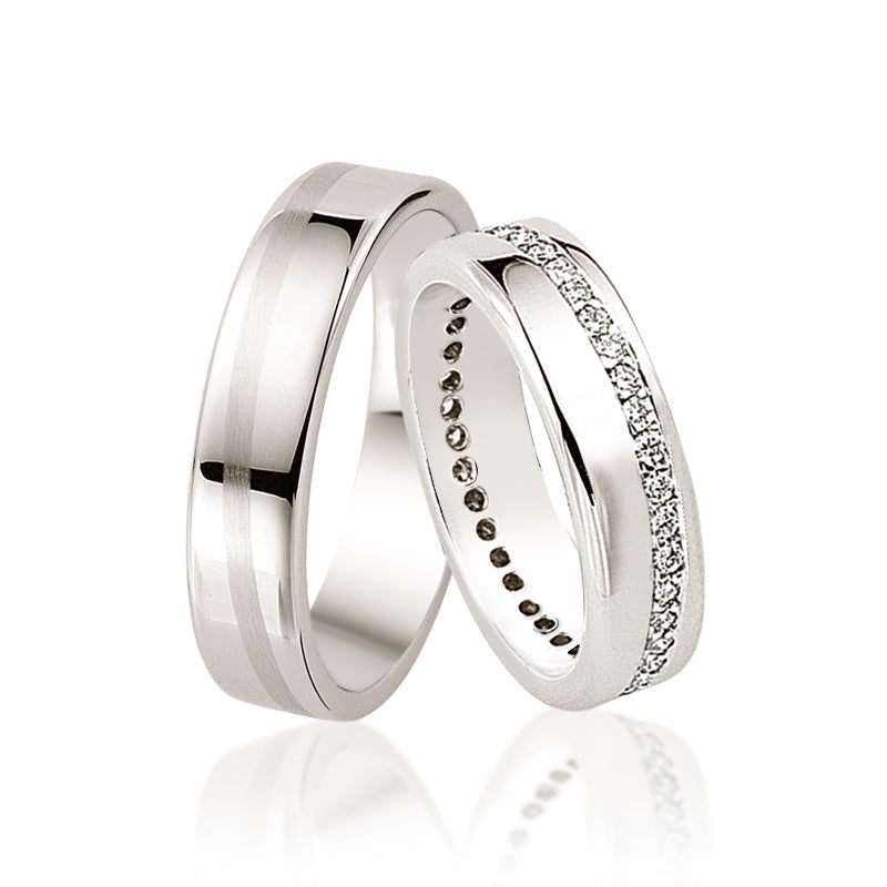 Verighete Platina PEARL PL - Bijuterii LA ROSA