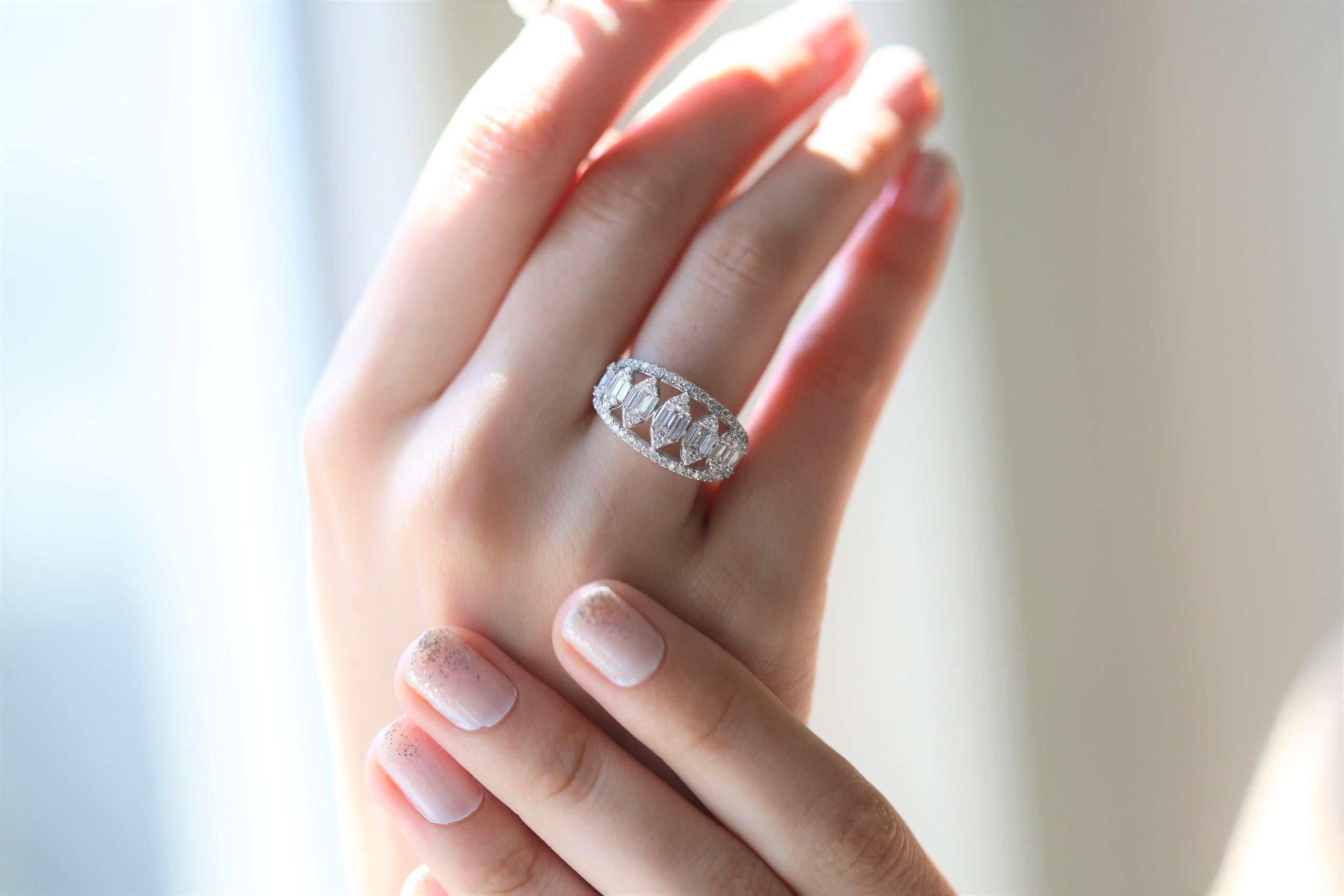 INEL R003160 DIN AUR ALB 14K  CU DIAMANTE - Bijuterii LA ROSA - Verighete si Inele de Logodna, bijuterii cu diamante