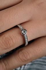 Inel de logodna LRY208 din aur alb 18k cu diamante - Bijuterii LA ROSA - Verighete si Inele de Logodna, bijuterii cu diamante