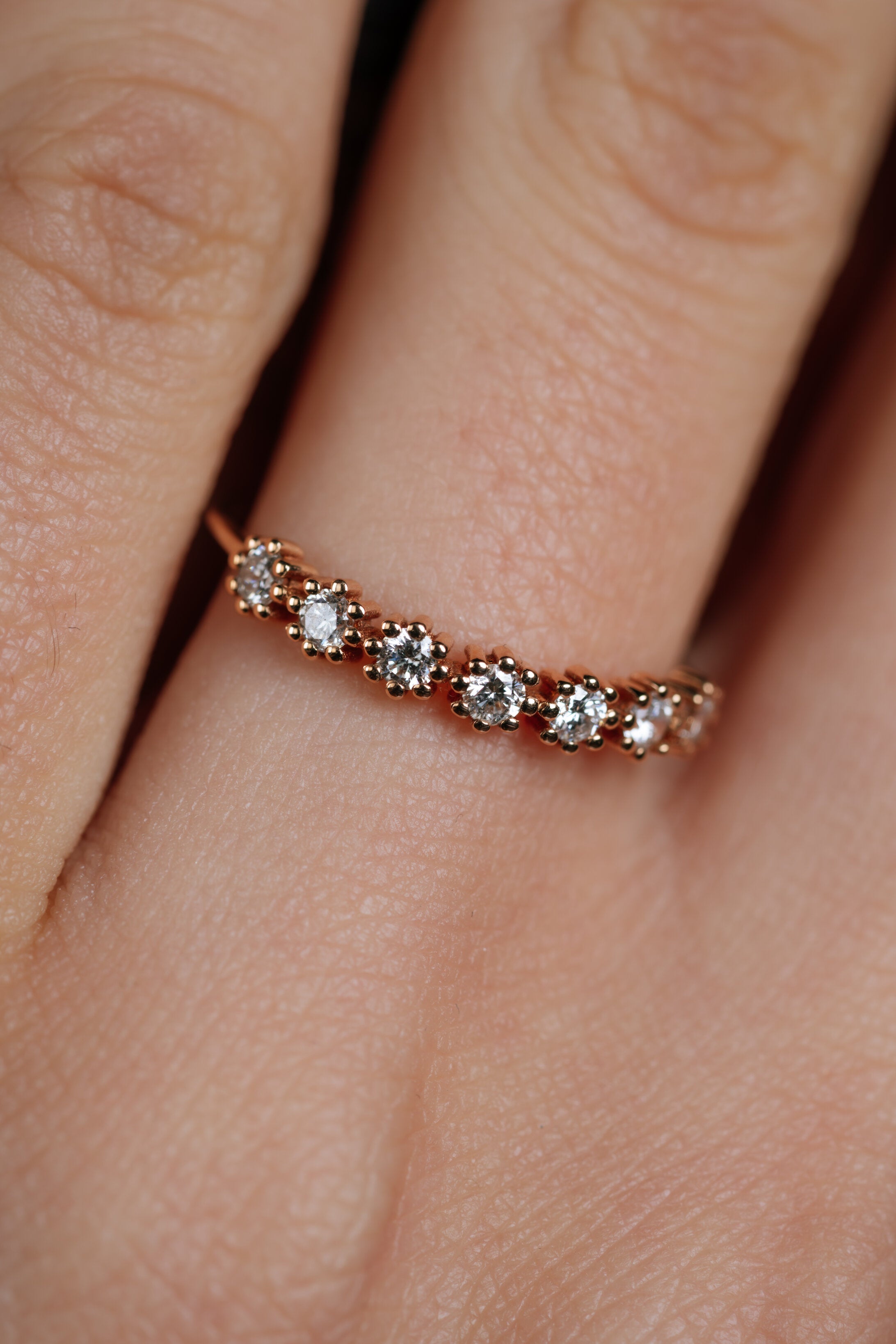 INEL R002208 DIN AUR ROZ 14K FORMA ROTUNDA CU DIAMANTE - Bijuterii LA ROSA