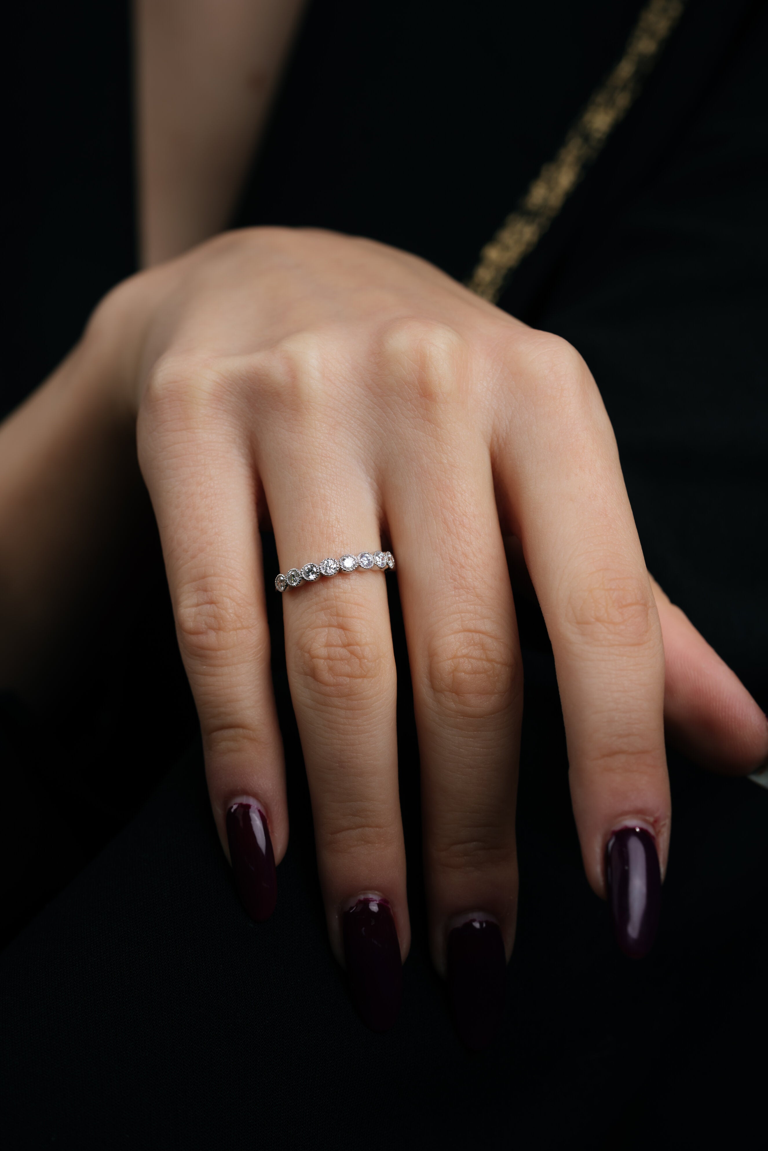 INEL R004241 DIN AUR ALB 14K FORMA ROTUNDA CU DIAMANTE - Bijuterii LA ROSA
