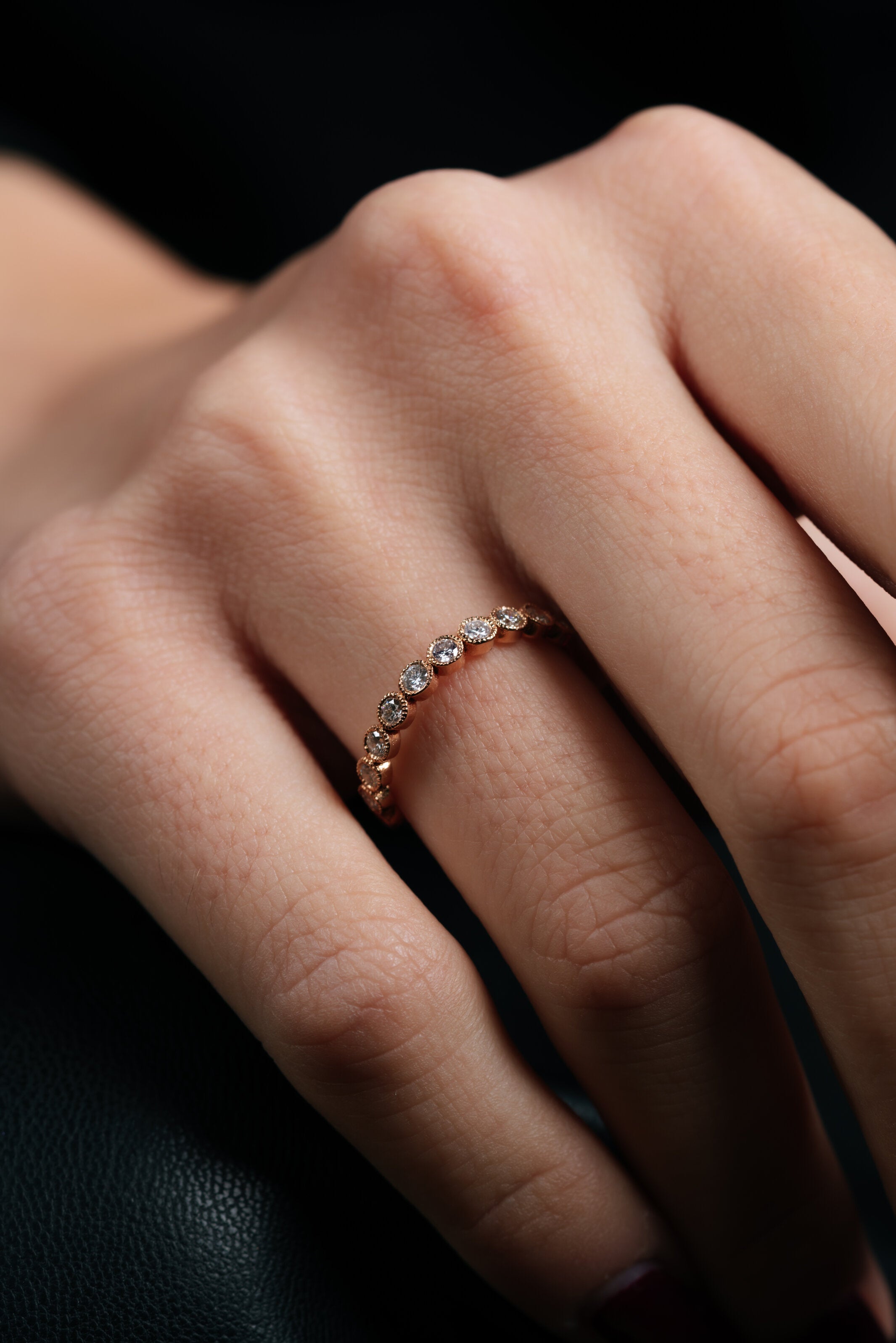 INEL R004254 DIN AUR ROZ 14K FORMA ROTUNDA CU DIAMANTE - Bijuterii LA ROSA